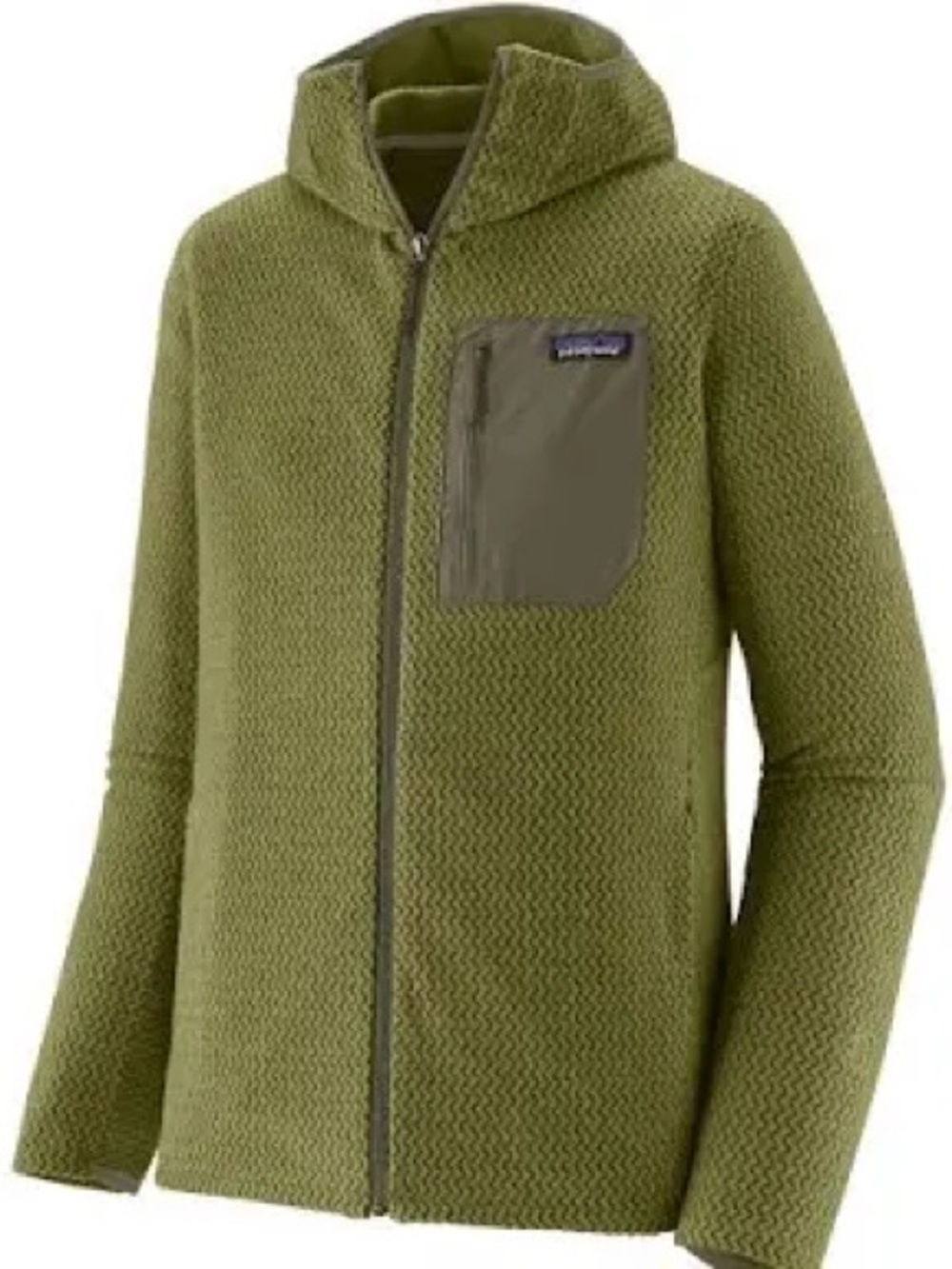Men's Patagonia R1® Air Full-Zip Hoody - Olive / Basin Green - Size Large
